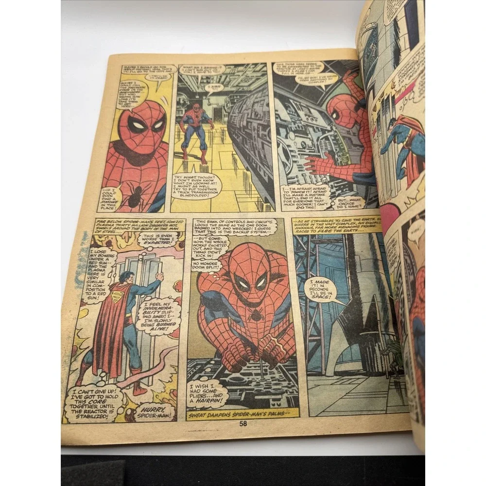 MARVEL TREASURY EDITION #28 SUPERMAN AND SPIDER-MAN 1981 Poor Condition
